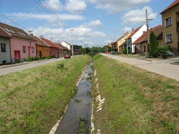Návrh záplavového území a aktivní zóny Mutěnického potoka