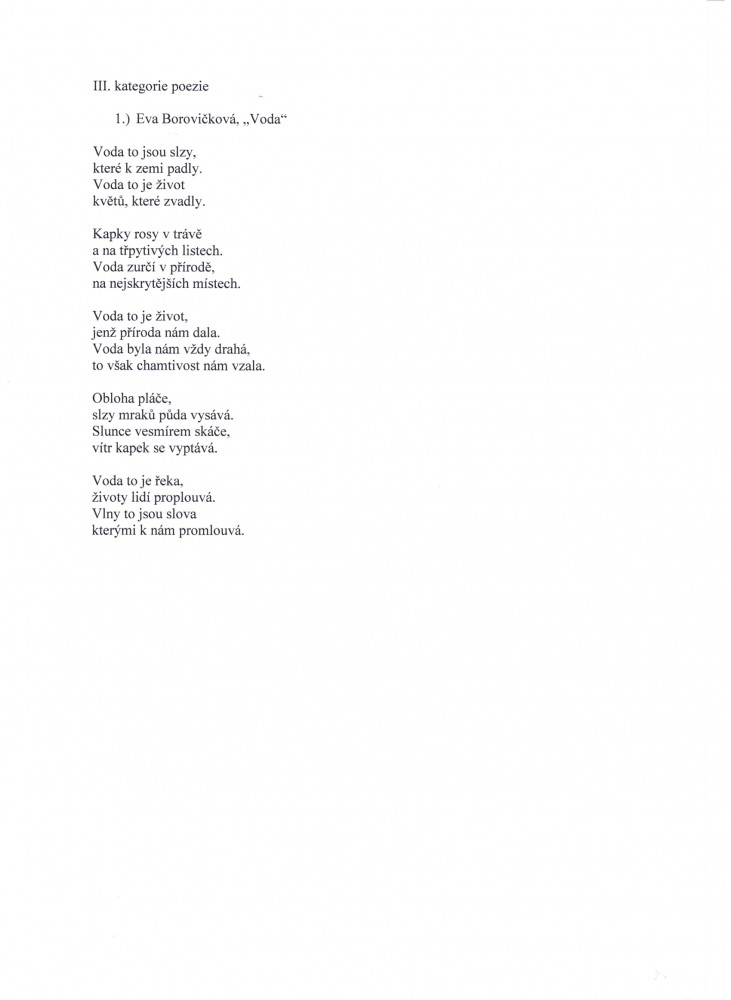 POEZIE_3 kat_1 místo_Eva Borovičková, Voda