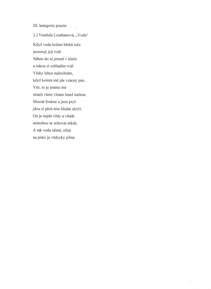 POEZIE_3 kat_2 místo_Vendula Louthanová, Voda